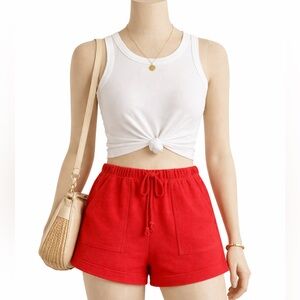 SO Juniors Athletic Shorts Size S Coral Elastic Waist